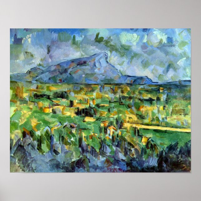 Mont Sainte-Victoire av Paul Cezanne Poster (Framsidan)