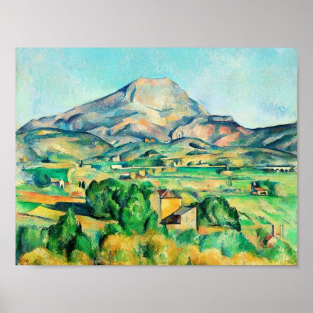 Mont Sainte-Victoire av Paul Cezanne Poster (Framsidan)