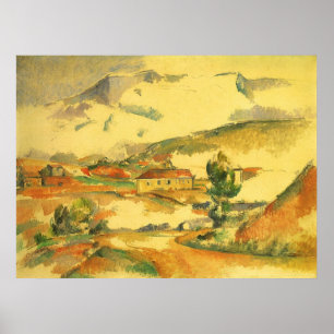 Mont Sainte Victoire av Paul Cezanne, Vintage Art Poster