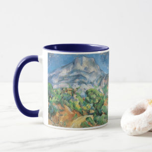 Mont Sainte Victoire ovanför Tholonet, Paul Cezann Mugg