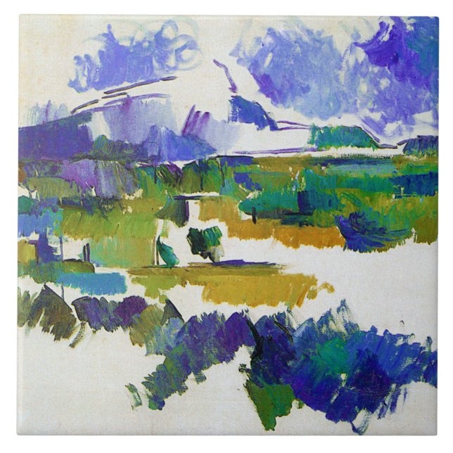 Mont Sainte-Victoire, Paul Cezanne Kakelplatta (Framsidan)