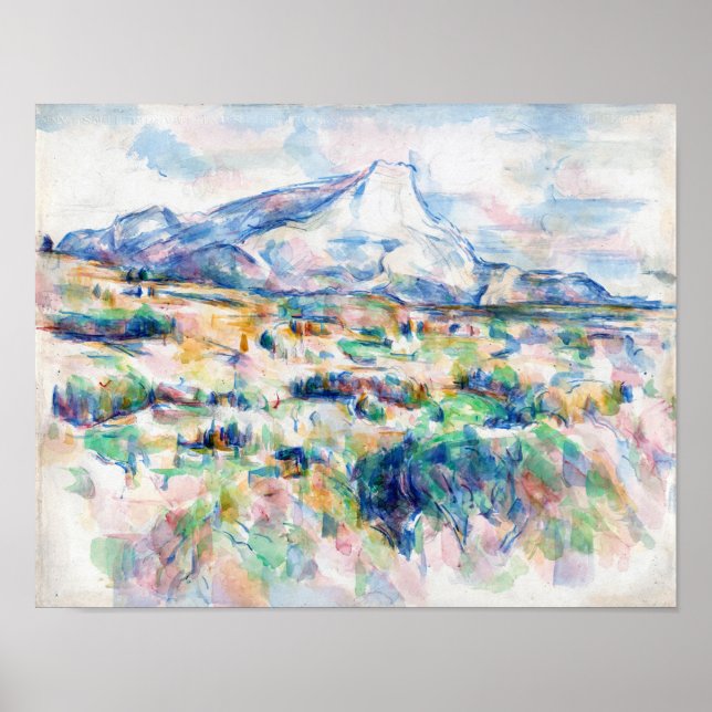 Mont Sainte-Victoire, Paul Cezanne Poster (Framsidan)