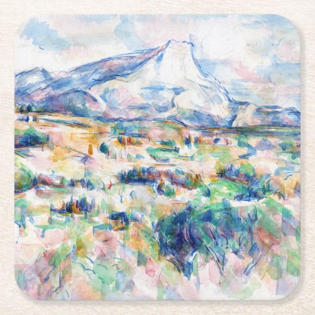 Mont Sainte-Victoire, Paul Cezanne Underlägg Papper Kvadrat (Framsidan)
