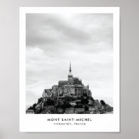 Mont SaintMichel Frankrike Black & White Travel Ph