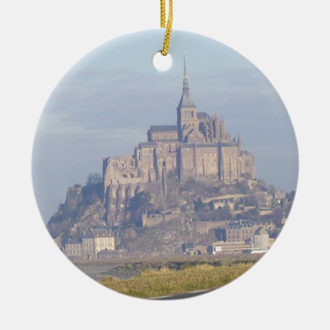 Mont Sanktt Michel Julgransprydnad Keramik (Framsidan)