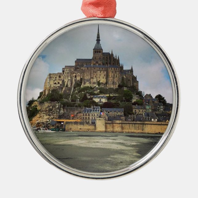 Mont Sanktt-Michel Julgransprydnad Metall (Framsidan)