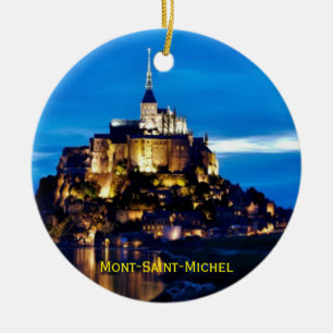 Mont-Sanktt-Michel julprydnad Julgransprydnad Keramik