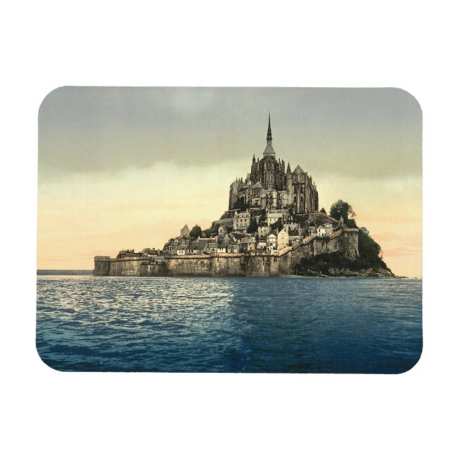 Mont St Michel II, Normandie, Frankrike Magnet (Horisontell)