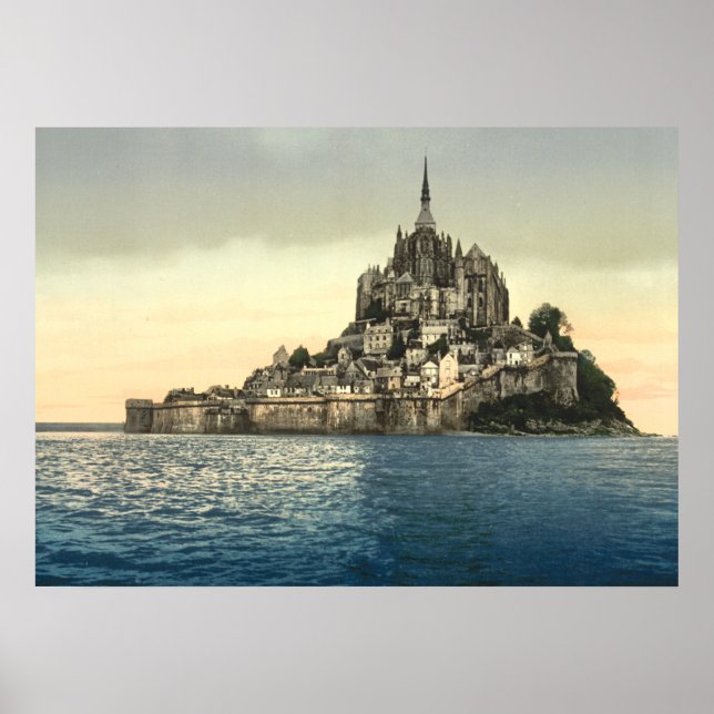 Mont St Michel II, Normandie, Frankrike Poster (Framsidan)