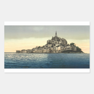 Mont St Michel II, Normandy, frankrike Rektangulärt Klistermärke
