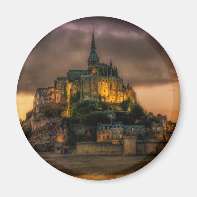 Mont St Michel Island Church Normandy Magnet (Framsidan)