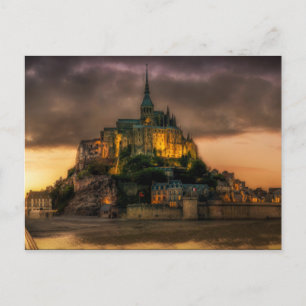 Mont St Michel Island Church Normandy Vykort