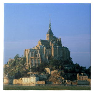Mont St Michel, Manche, Normandie, Frankrike Kakelplatta