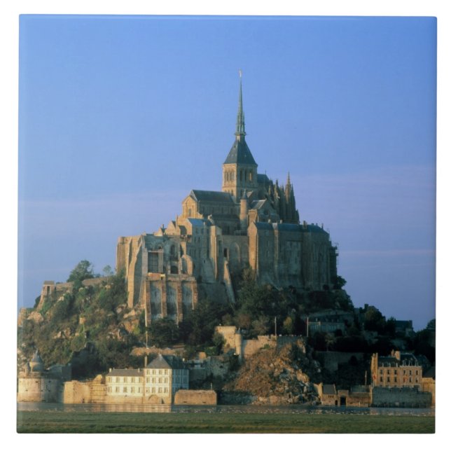 Mont St Michel, Manche, Normandie, Frankrike Kakelplatta (Framsidan)