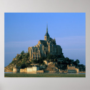 Mont St Michel, Manche, Normandie, Frankrike Poster