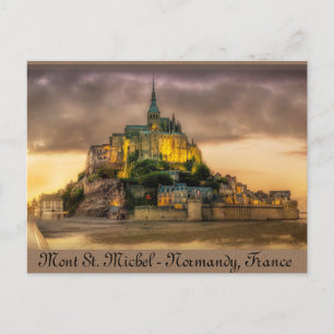 Mont St. Michel, Normandie, Frankrike Vykort