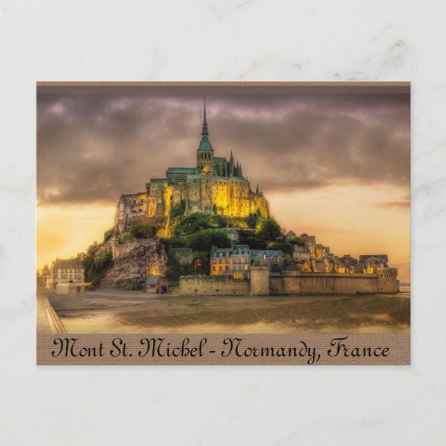 Mont St. Michel, Normandie, Frankrike Vykort (Framsida)