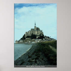 Mont St. Michel, Normandy, frankrike Poster