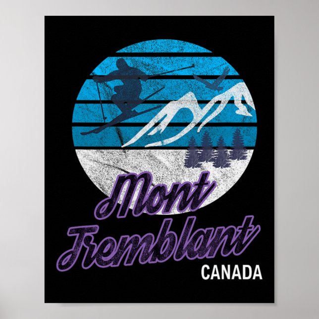 Mont-treblant Quebec Canada Ski Resort Snowboardi Poster (Framsidan)