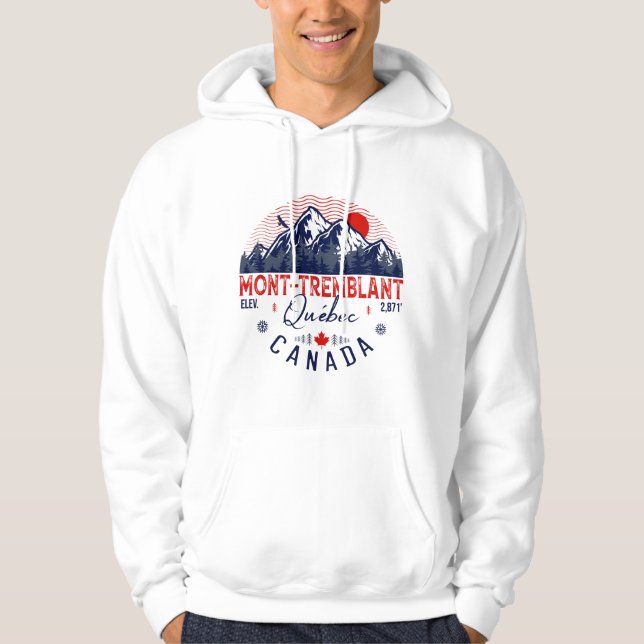 Mont-Tremblant Canada Québec skiing Mountain Hoodie (Framsida)