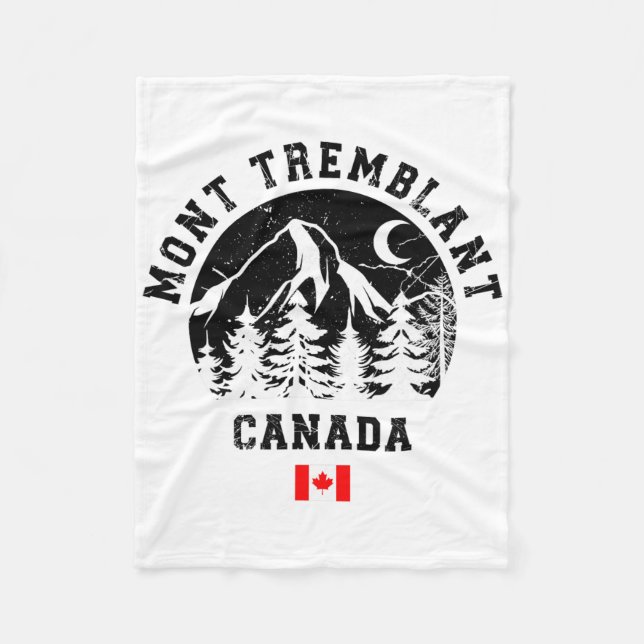 Mont Tremblant Canada Ski Resort Quebec Skiing Sou Fleecefilt (Framsidan)