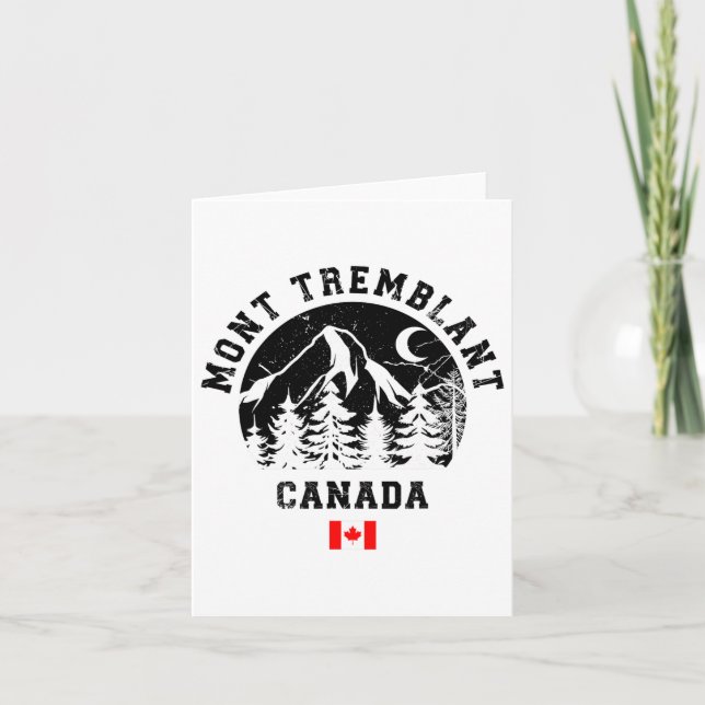 Mont Tremblant Canada Ski Resort Quebec Skiing Sou Kort (Framsida)