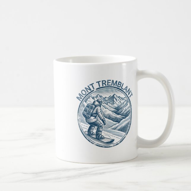 Mont Tremblant Canada Snowboarding Snowboarder Kaffemugg (Höger)