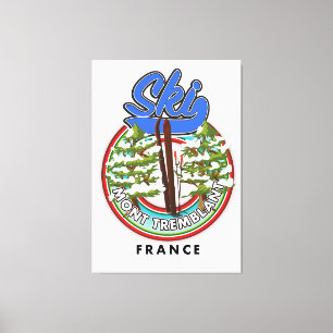 Mont Tremblant Frankrike-skidreseaffisch Canvastryck