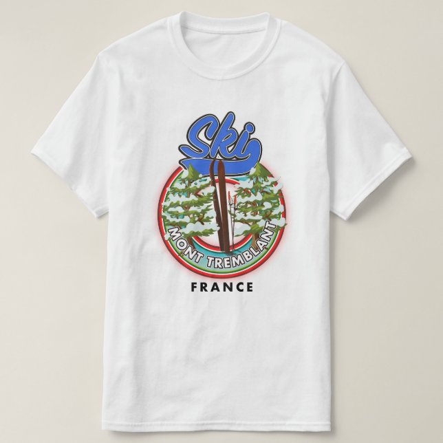 Mont Tremblant Frankrike-skidreseaffisch T Shirt (Design framsida)