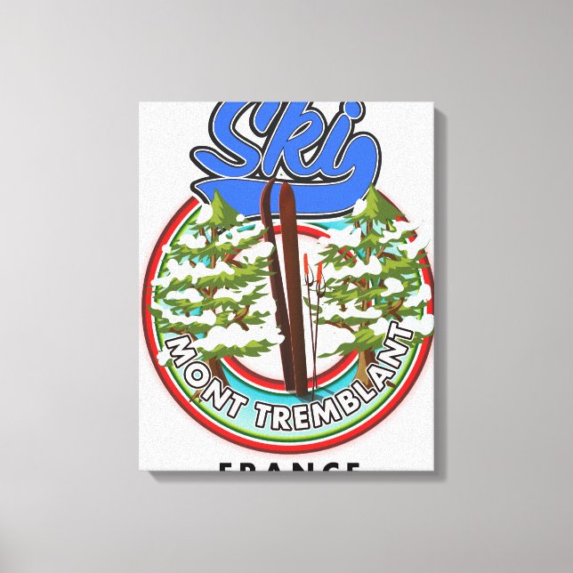 Mont Tremblant Frankrike skidresor affisch Canvastryck (Framsida)