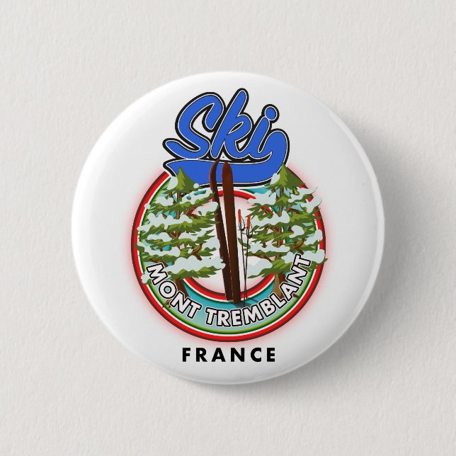 Mont Tremblant Frankrike skidresor affisch Knapp (Framsida)