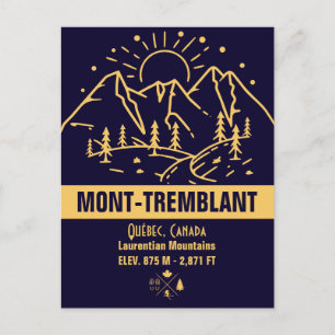 Mont-Tremblant, Kanada Québec Minimalist Mountain Vykort