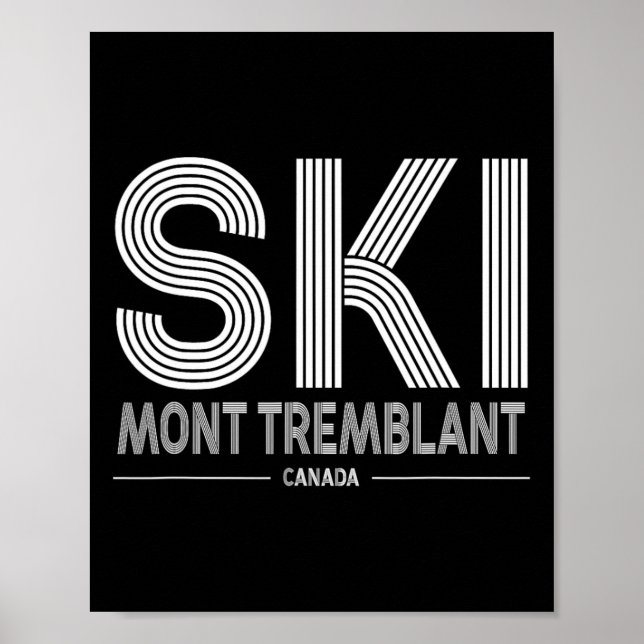 Mont Tremblant Kanada Skidort Quebec Skidåkning So Poster (Framsidan)