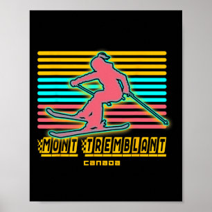 Mont Tremblant Kanada Skidort Quebec Skidning Sou Poster