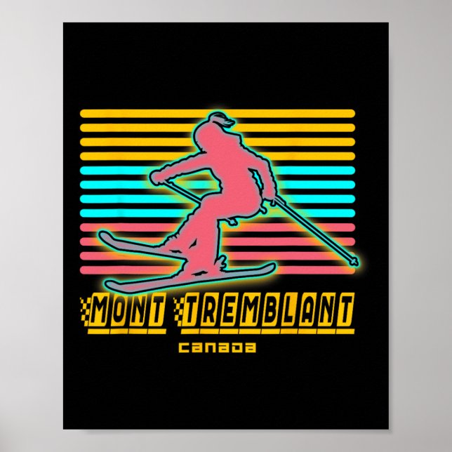 Mont Tremblant Kanada Skidort Quebec Skidning Sou Poster (Framsidan)