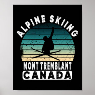 Mont Tremblant Kanada Skidort Quebec Skidning Souv Poster