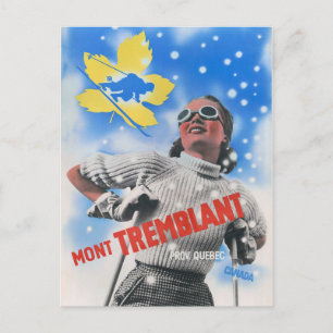 Mont Tremblant Kanada Vintage affisch 1939 Vykort
