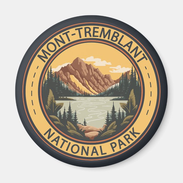 Mont Tremblant National Park Canada Badge Magnet (Framsidan)