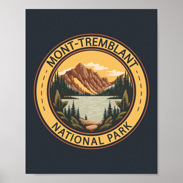 Mont Tremblant National Park Canada Badge Poster (Framsidan)