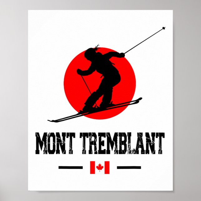 Mont Tremblant Québec Canada Ski Resort Skiing Sou Poster (Framsidan)