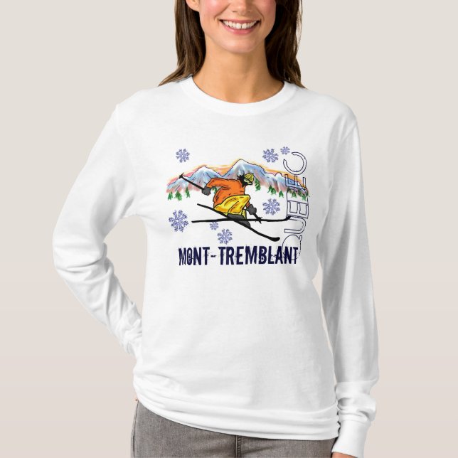 Mont Tremblant Quebec damhoodie Tee (Framsida)