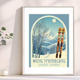 Mont Tremblant Quebec Kanada skidresaaffisch Poster