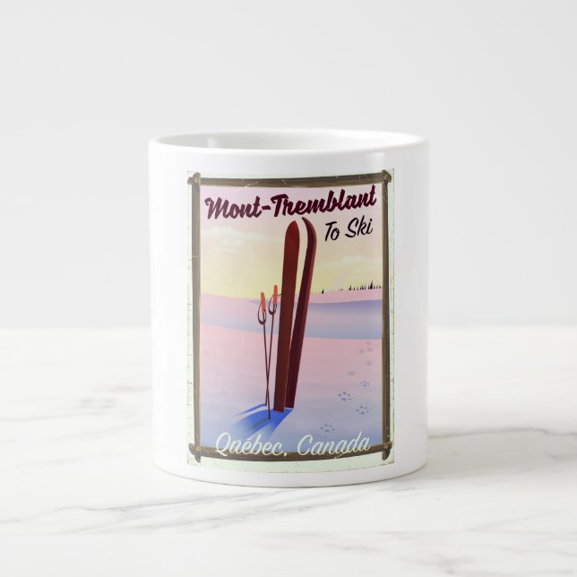 Mont-Tremblant Québec Ski poster. Jumbo Mugg (Framsidan)
