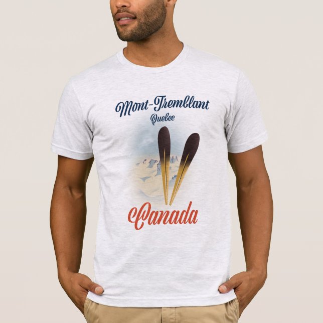 Mont-Tremblant Québec Ski poster. T Shirt (Framsida)