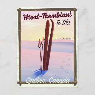 Mont-Tremblant Québec Ski poster. Vykort