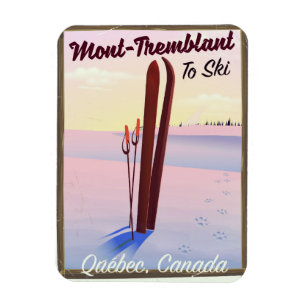 Mont-Tremblant Québec skidar affischen Magnet