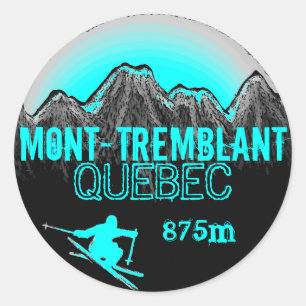 Mont Tremblant Quebec skidar Runt Klistermärke