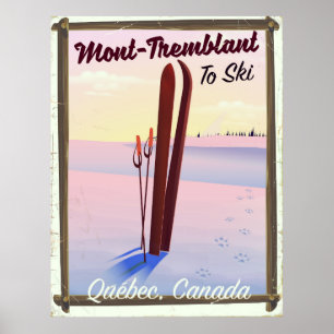 Mont-Tremblant Québec skidposter. Poster