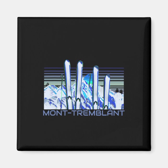 Mont-tremblant Ski Accessories Retro Mont-tremblan Magnet (Framsidan)