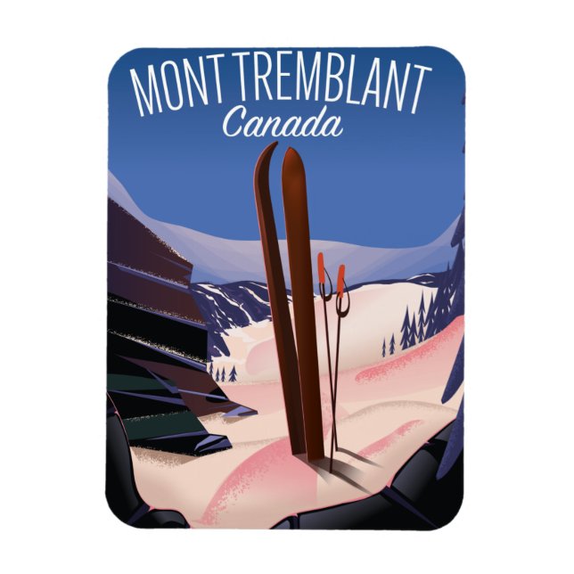 Mont Tremblant Skida Kanada Magnet (Vertikal)